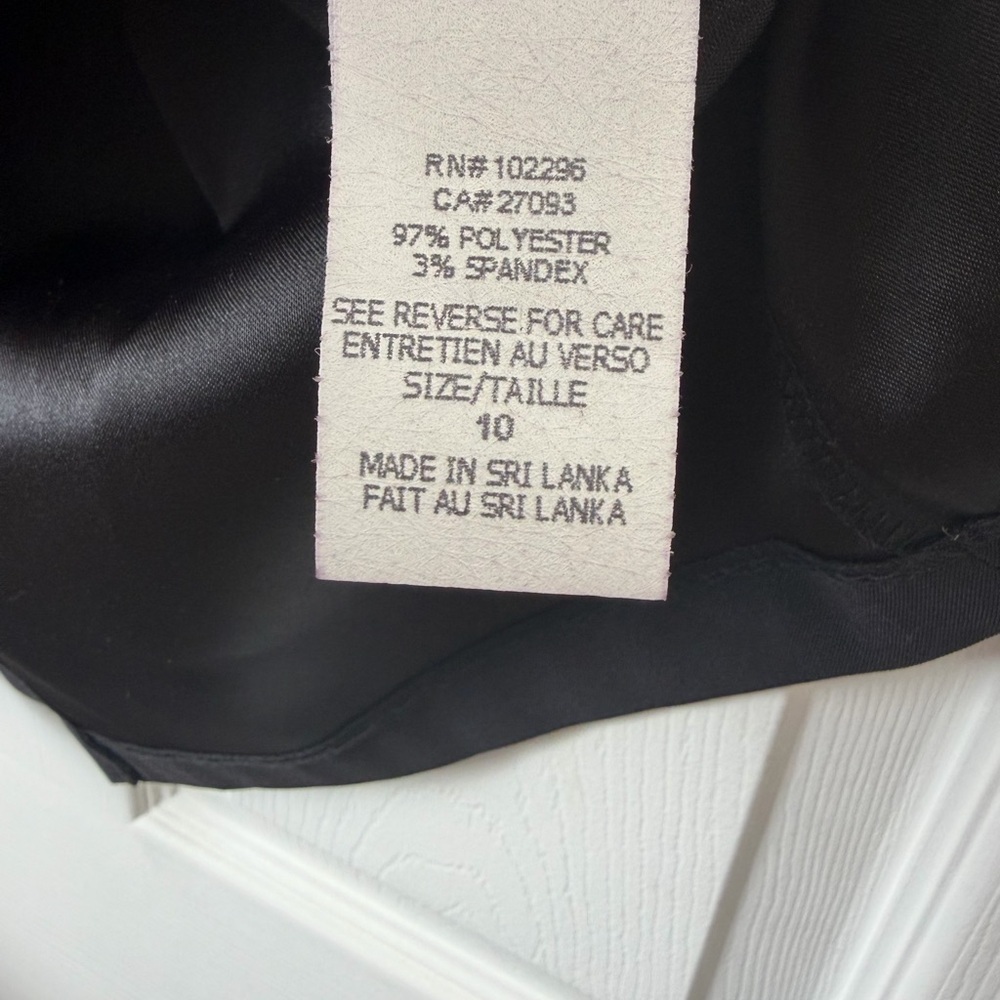 Connected Apparel Black Pencil Knee Length Dress Size 10 - Picture 4 of 6